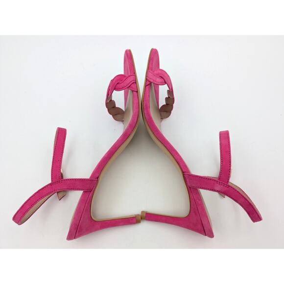 Stuart Weitzman Dancer Twistie 100 Suede Sandal Women's Pink Size US8B EU38.5 - Picture 5 of 10